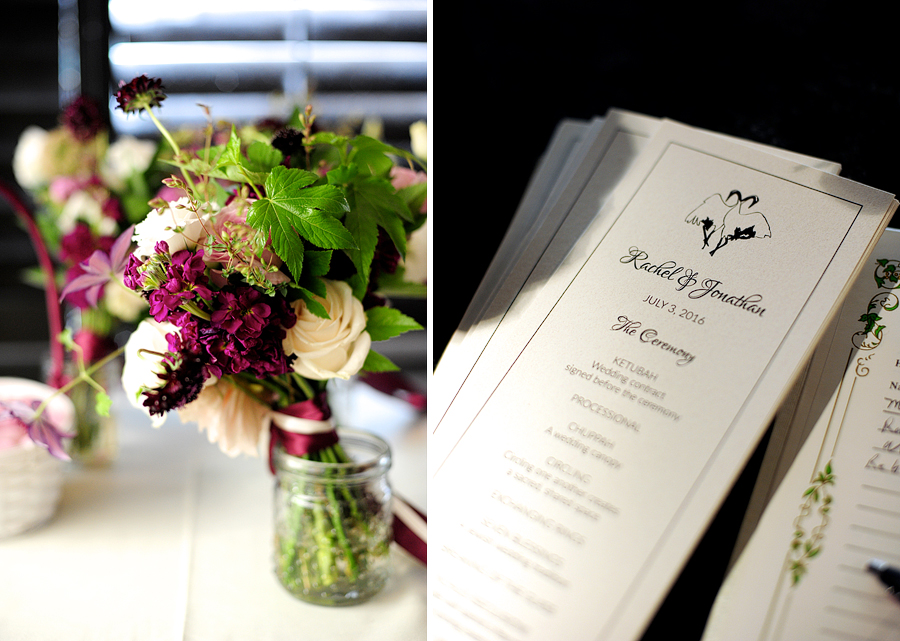 wedding bouquets and programs