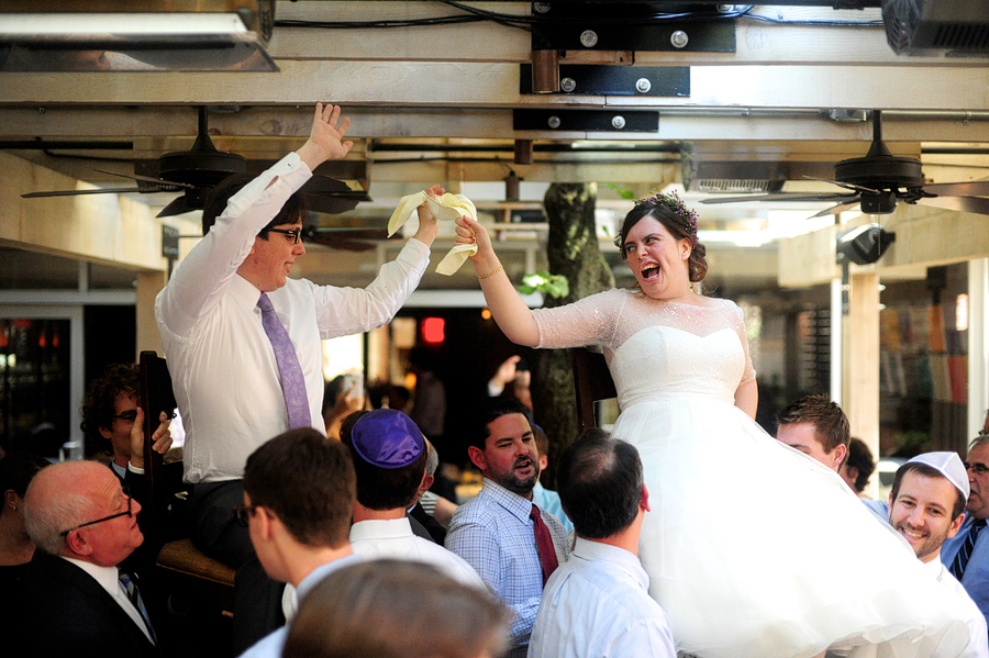 chair dance at boston area jewish wedding