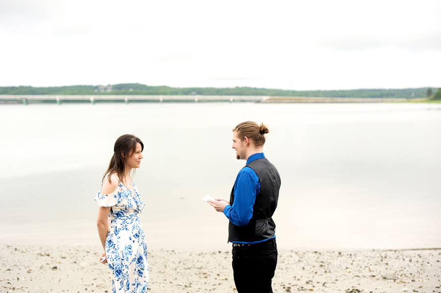 intimate mackworth island elopement