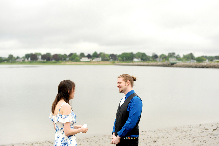 intimate mackworth island elopement